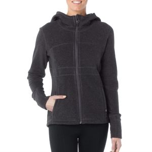 Prana Drea Fleece Hooded Jacket Charcoal Gray Small